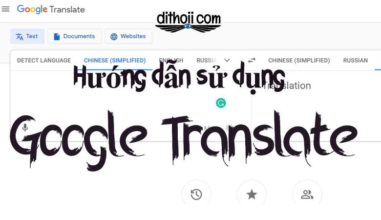 hướng dẫn sử dụng google translate